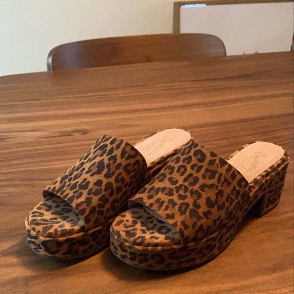Urban Outfitters Leopard Wedges